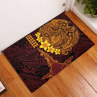 Hawaii Volcano Rubber Doormat Polynesian and Kakau Pattern LT03 - Polynesian Pride