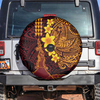 Hawaii Volcano Spare Tire Cover Polynesian and Kakau Pattern LT03 Red - Polynesian Pride