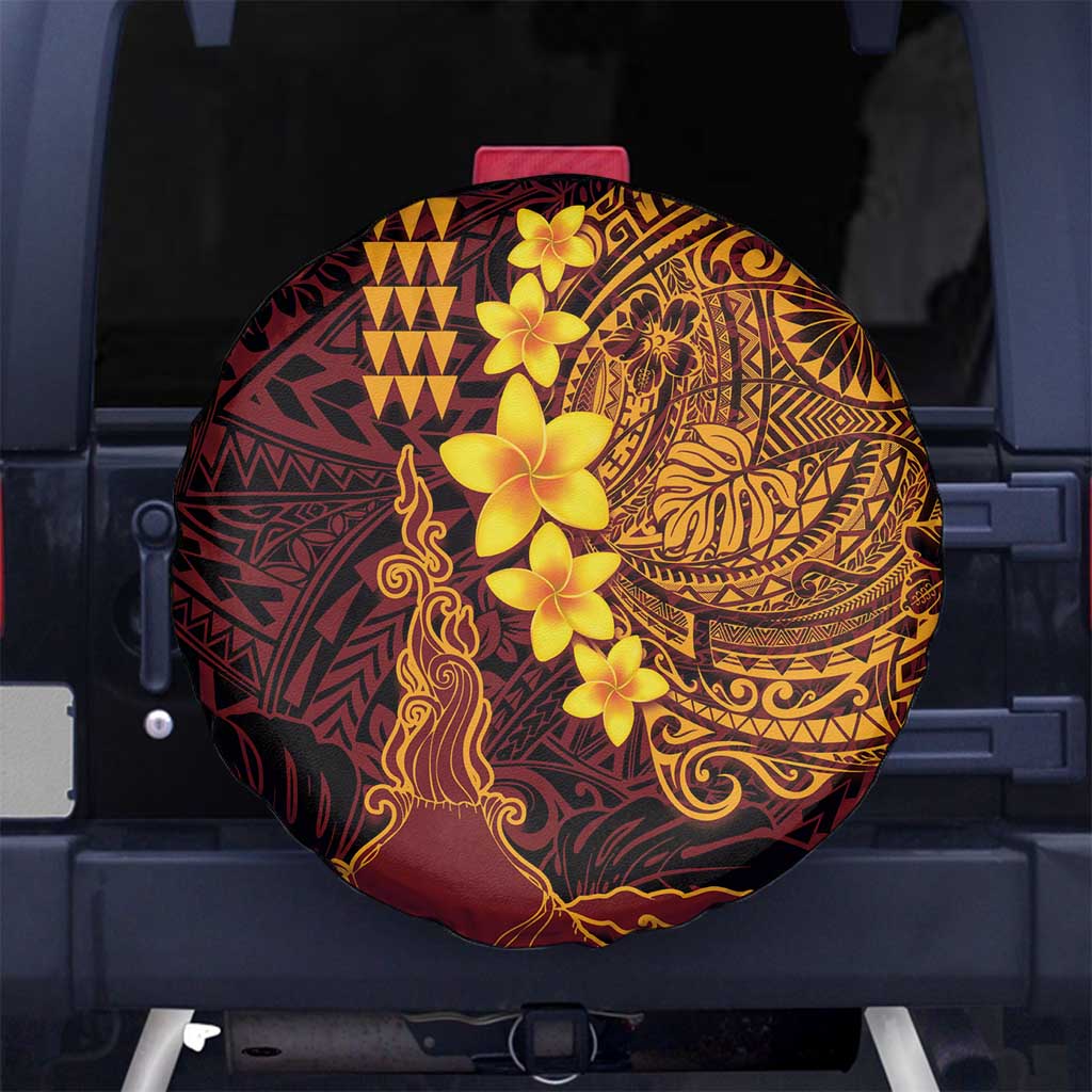 Hawaii Volcano Spare Tire Cover Polynesian and Kakau Pattern LT03 - Polynesian Pride