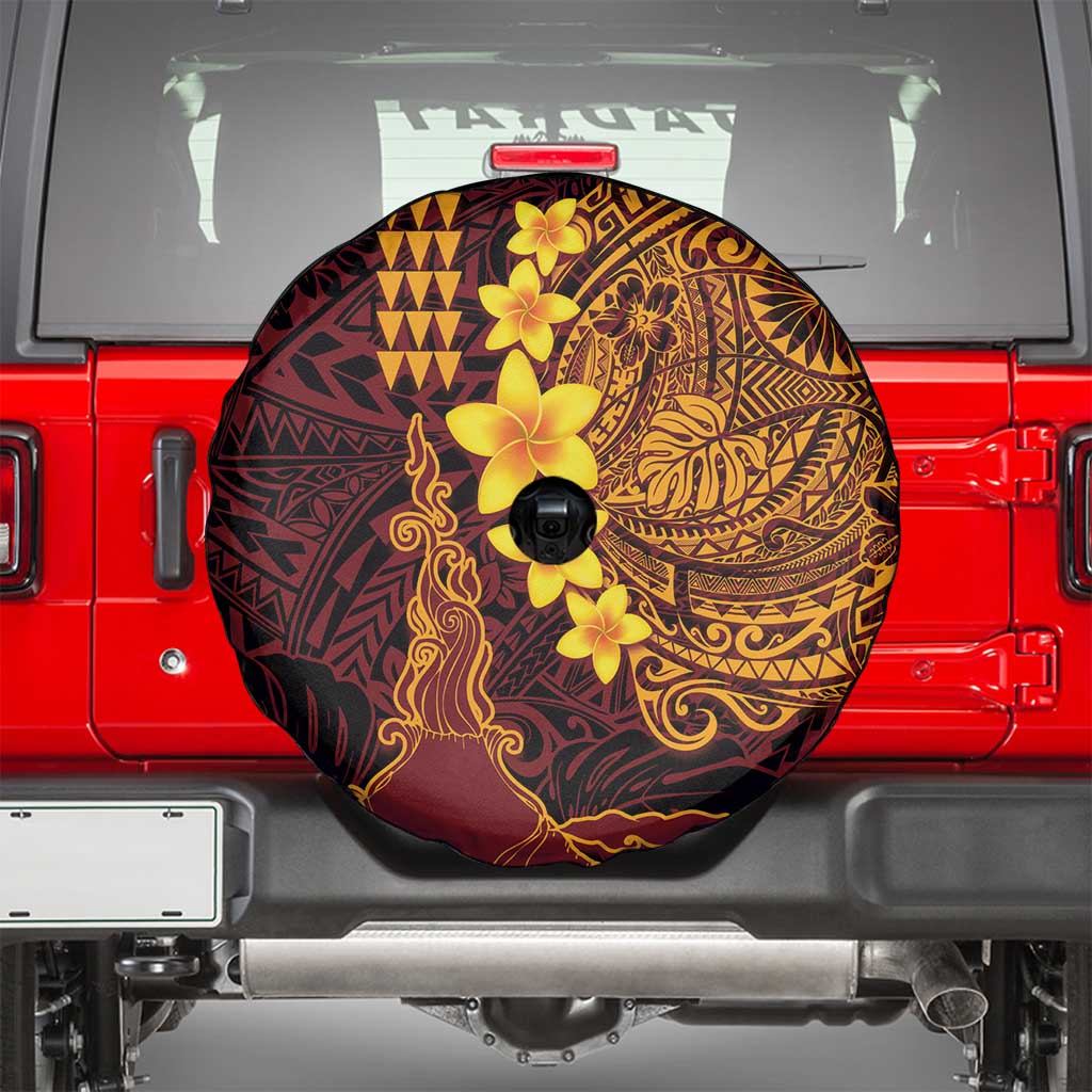Hawaii Volcano Spare Tire Cover Polynesian and Kakau Pattern LT03 - Polynesian Pride