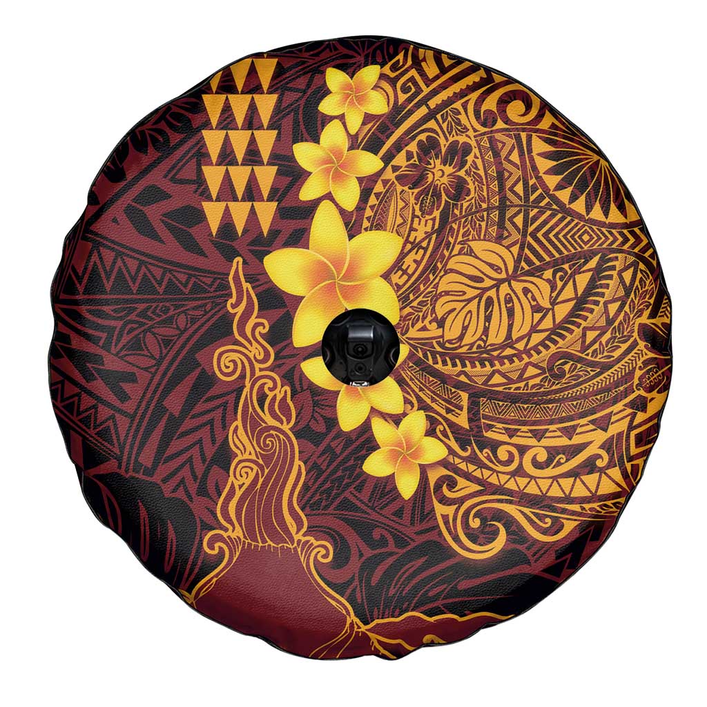 Hawaii Volcano Spare Tire Cover Polynesian and Kakau Pattern LT03 - Polynesian Pride