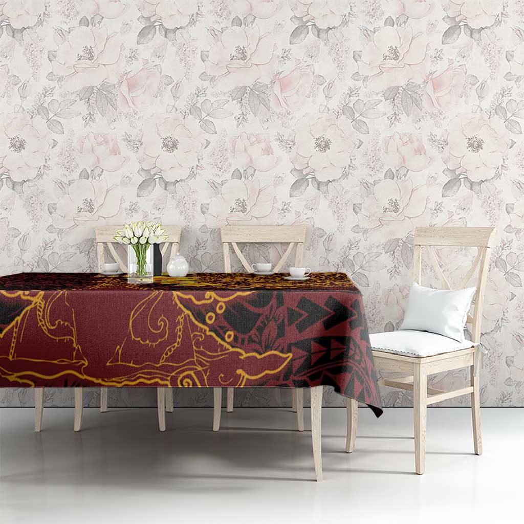 Hawaii Volcano Tablecloth Polynesian and Kakau Pattern LT03 - Polynesian Pride