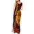 Hawaii Volcano Tank Maxi Dress Polynesian and Kakau Pattern