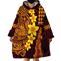 Hawaii Volcano Wearable Blanket Hoodie Polynesian and Kakau Pattern LT03 - Polynesian Pride