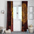 Hawaii Volcano Window Curtain Polynesian and Kakau Pattern