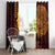 Hawaii Volcano Window Curtain Polynesian and Kakau Pattern