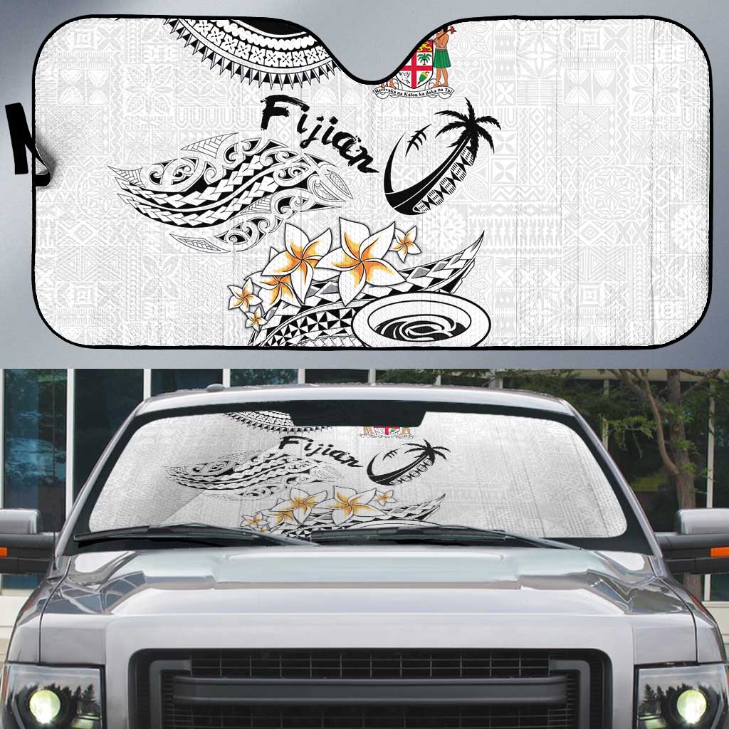 Fijian Traditional Culture Auto Sun Shade Tapa Tribal Tattoos - Polynesian Pride