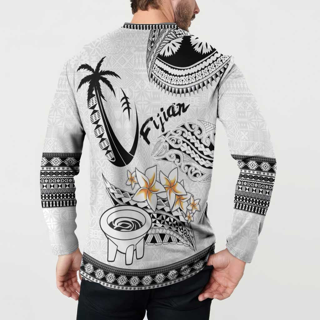 Fijian Traditional Culture Button Sweatshirt Tapa Tribal Tattoos - Polynesian Pride