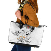 Fijian Traditional Culture Leather Tote Bag Tapa Tribal Tattoos - Polynesian Pride
