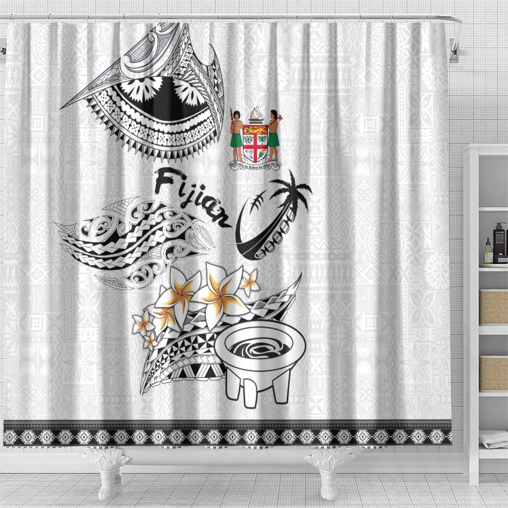 Fijian Traditional Culture Shower Curtain Tapa Tribal Tattoos - Polynesian Pride