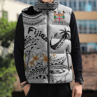 Fijian Traditional Culture Sleeveless Puffer Jacket Tapa Tribal Tattoos - Polynesian Pride