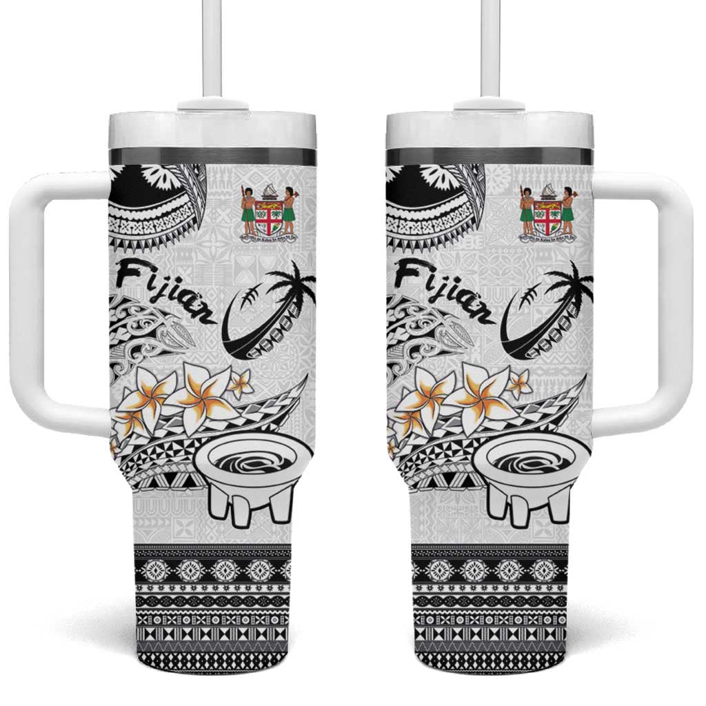 Fijian Traditional Culture Tumbler With Handle Tapa Tribal Tattoos - Polynesian Pride