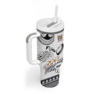 Fijian Traditional Culture Tumbler With Handle Tapa Tribal Tattoos - Polynesian Pride
