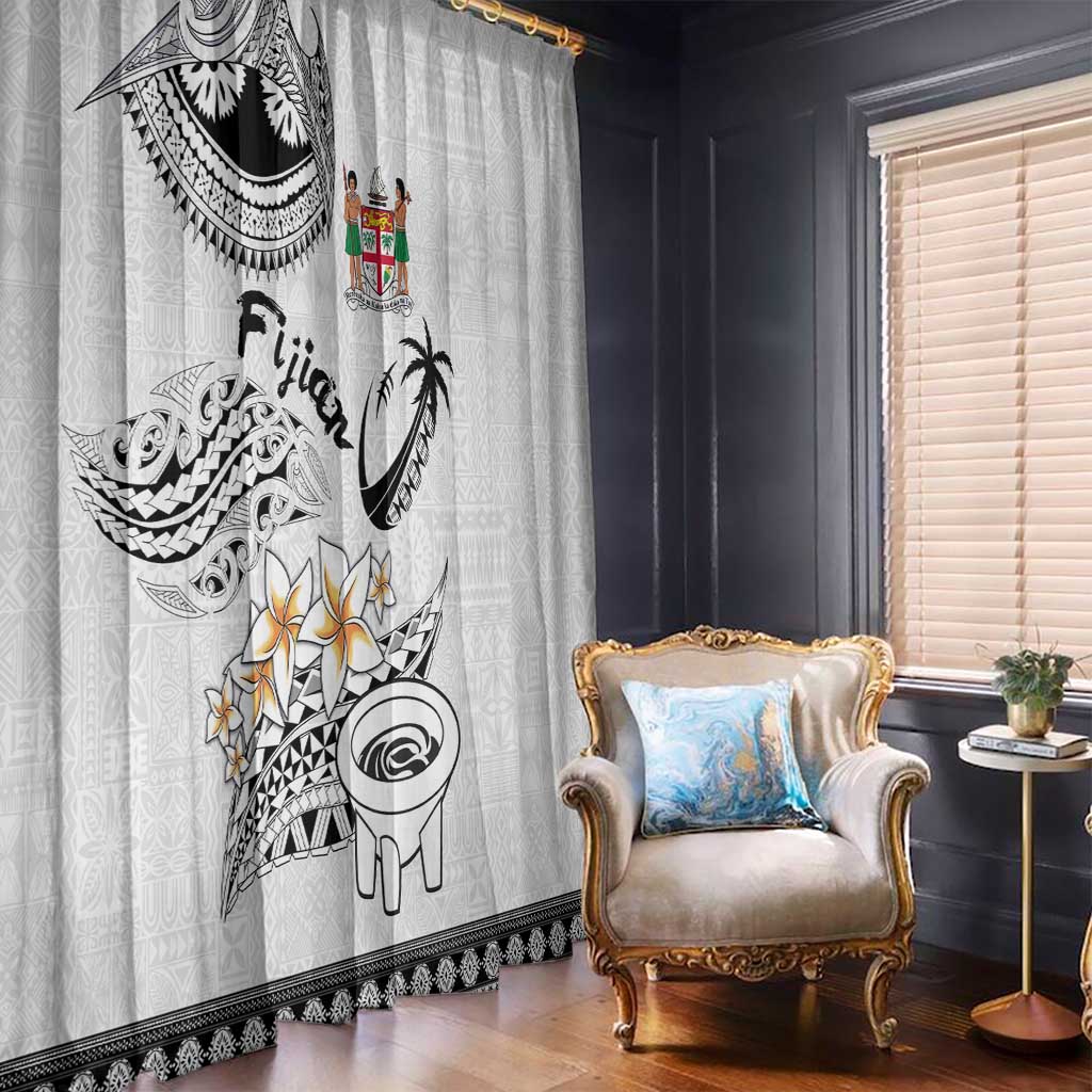 Fijian Traditional Culture Window Curtain Tapa Tribal Tattoos - Polynesian Pride