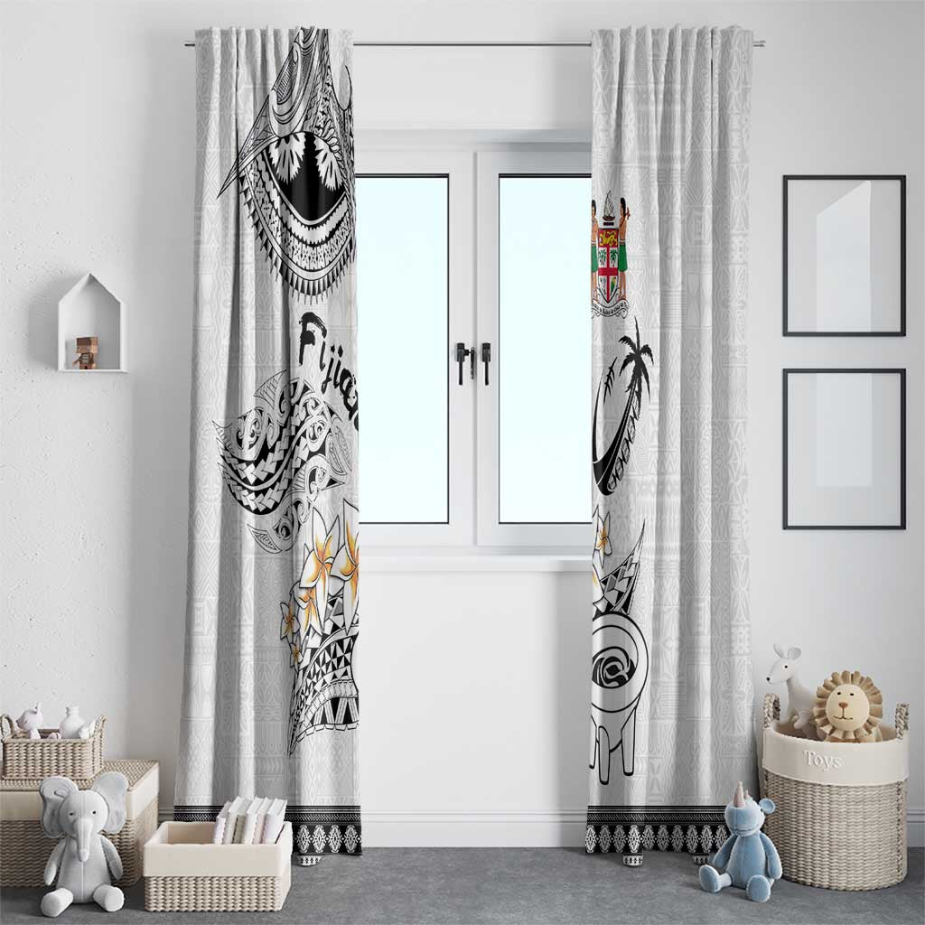 Fijian Traditional Culture Window Curtain Tapa Tribal Tattoos - Polynesian Pride