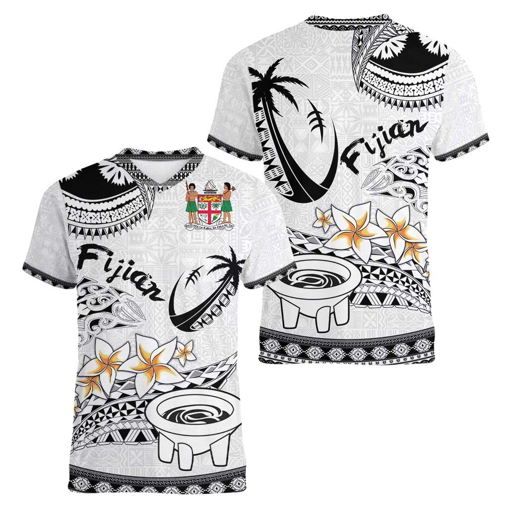Fijian Traditional Culture Women V-Neck T-Shirt Tapa Tribal Tattoos - Polynesian Pride