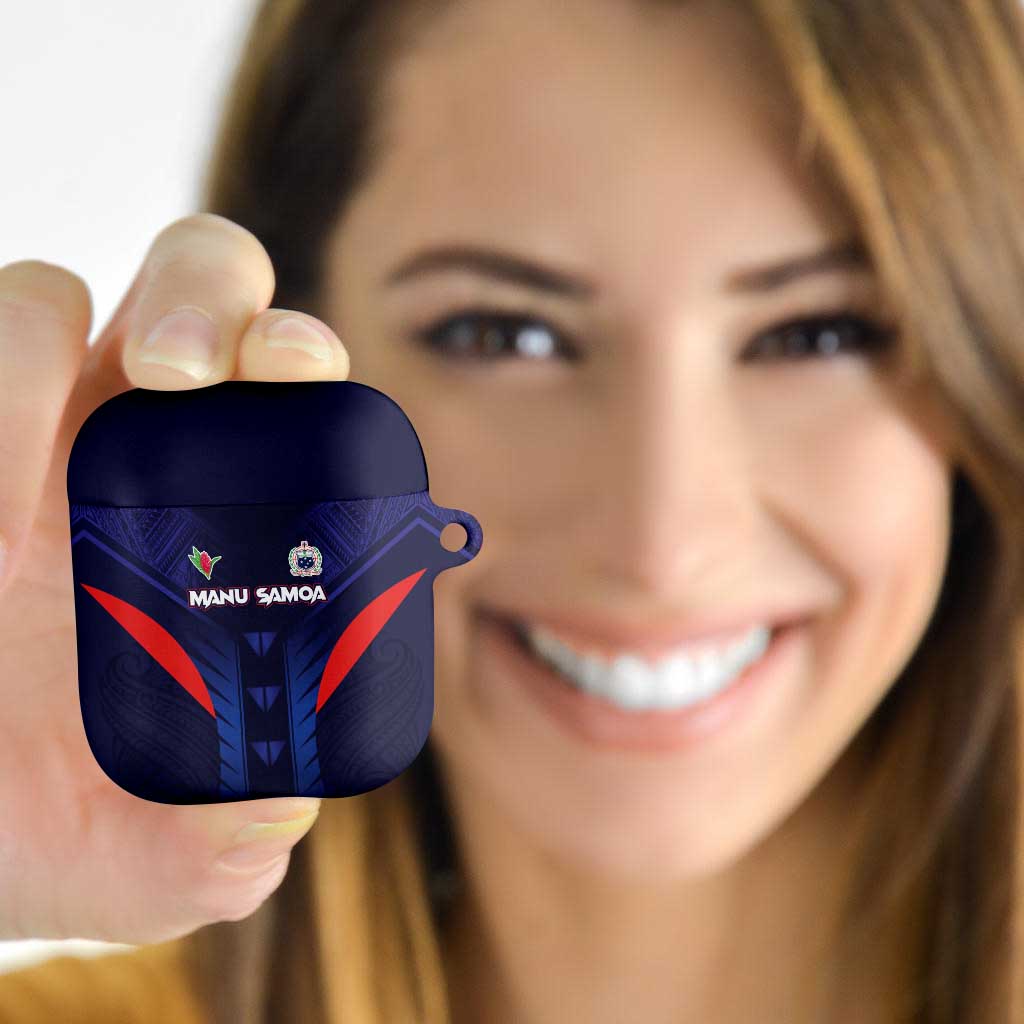 Rugby Samoa AirPods Case Siva Tau Spirit Sporty Vibes LT03 Navy - Polynesian Pride
