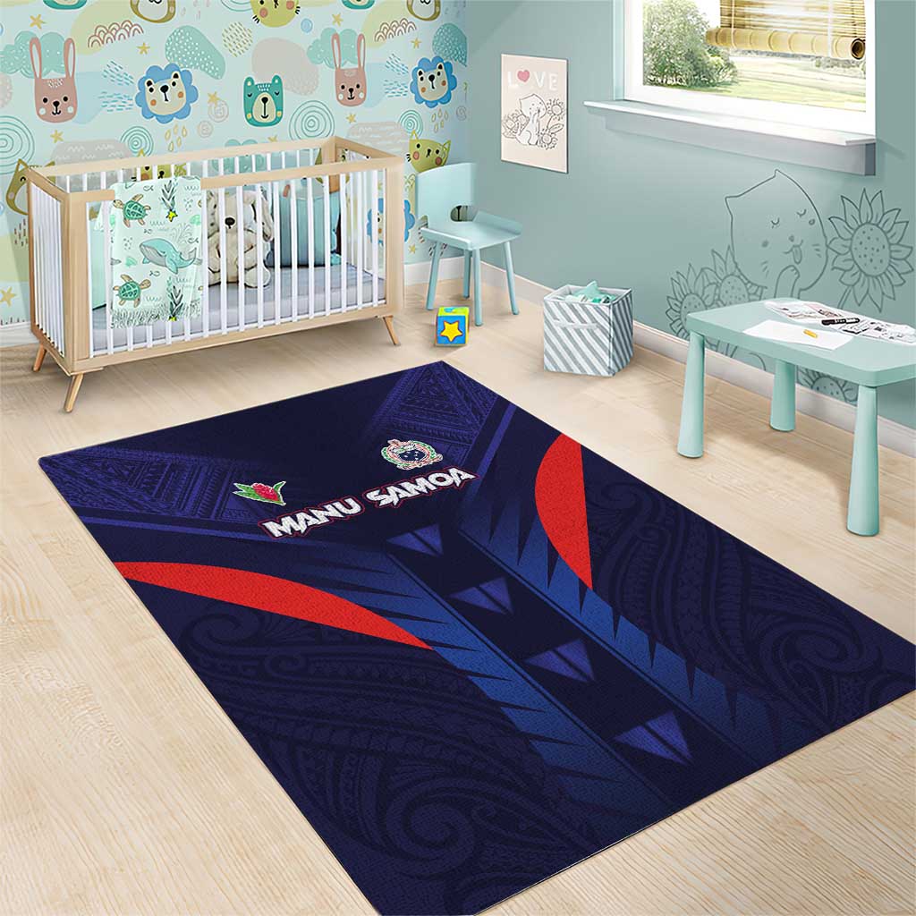 Rugby Samoa Area Rug Siva Tau Spirit Sporty Vibes - Polynesian Pride