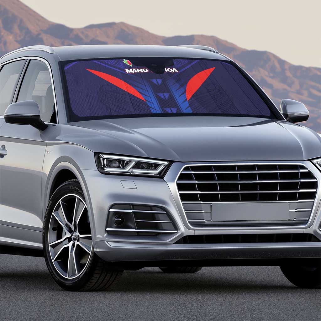 Rugby Samoa Auto Sun Shade Siva Tau Spirit Sporty Vibes - Polynesian Pride