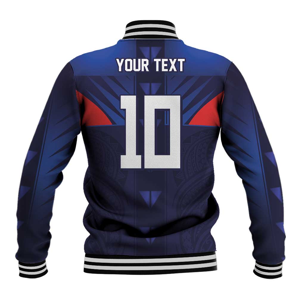 Custom Rugby Samoa Baseball Jacket Siva Tau Spirit Sporty Vibes LT03 - Polynesian Pride