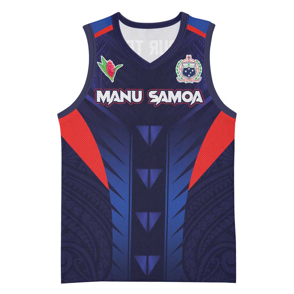 Custom Rugby Samoa Basketball Jersey Siva Tau Spirit Sporty Vibes LT03 Unisex Navy - Polynesian Pride