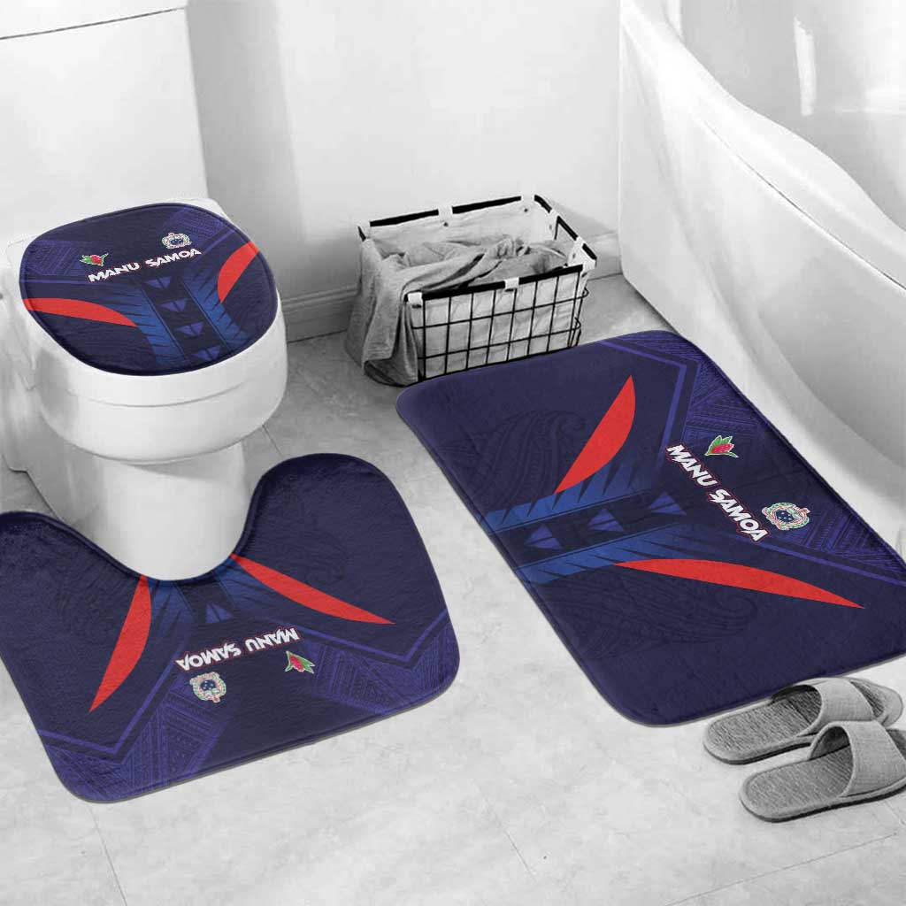 Rugby Samoa Bathroom Set Siva Tau Spirit Sporty Vibes - Polynesian Pride