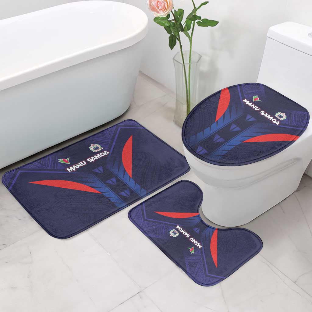 Rugby Samoa Bathroom Set Siva Tau Spirit Sporty Vibes - Polynesian Pride