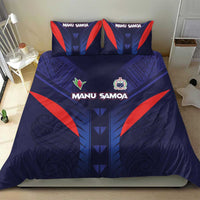 Rugby Samoa Bedding Set Siva Tau Spirit Sporty Vibes - Polynesian Pride