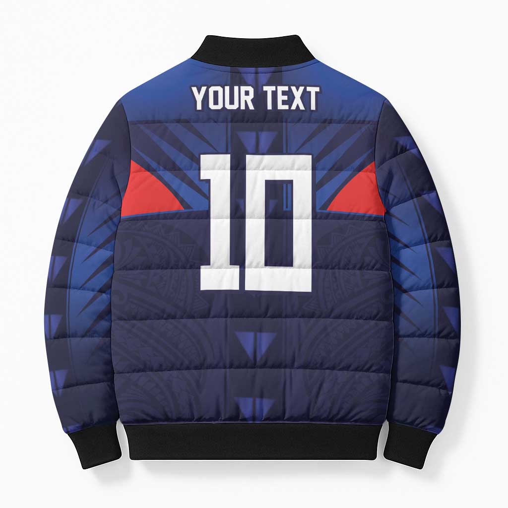 Custom Rugby Samoa Bomber Puffer Jacket Siva Tau Spirit Sporty Vibes LT03 - Polynesian Pride