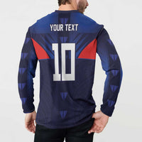 Custom Rugby Samoa Button Sweatshirt Siva Tau Spirit Sporty Vibes LT03 - Polynesian Pride