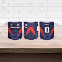 Custom Rugby Samoa Ceramic Mug Siva Tau Spirit Sporty Vibes LT03 - Polynesian Pride