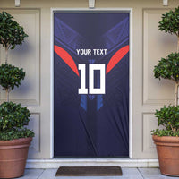 Custom Rugby Samoa Door Cover Siva Tau Spirit Sporty Vibes LT03 Navy - Polynesian Pride