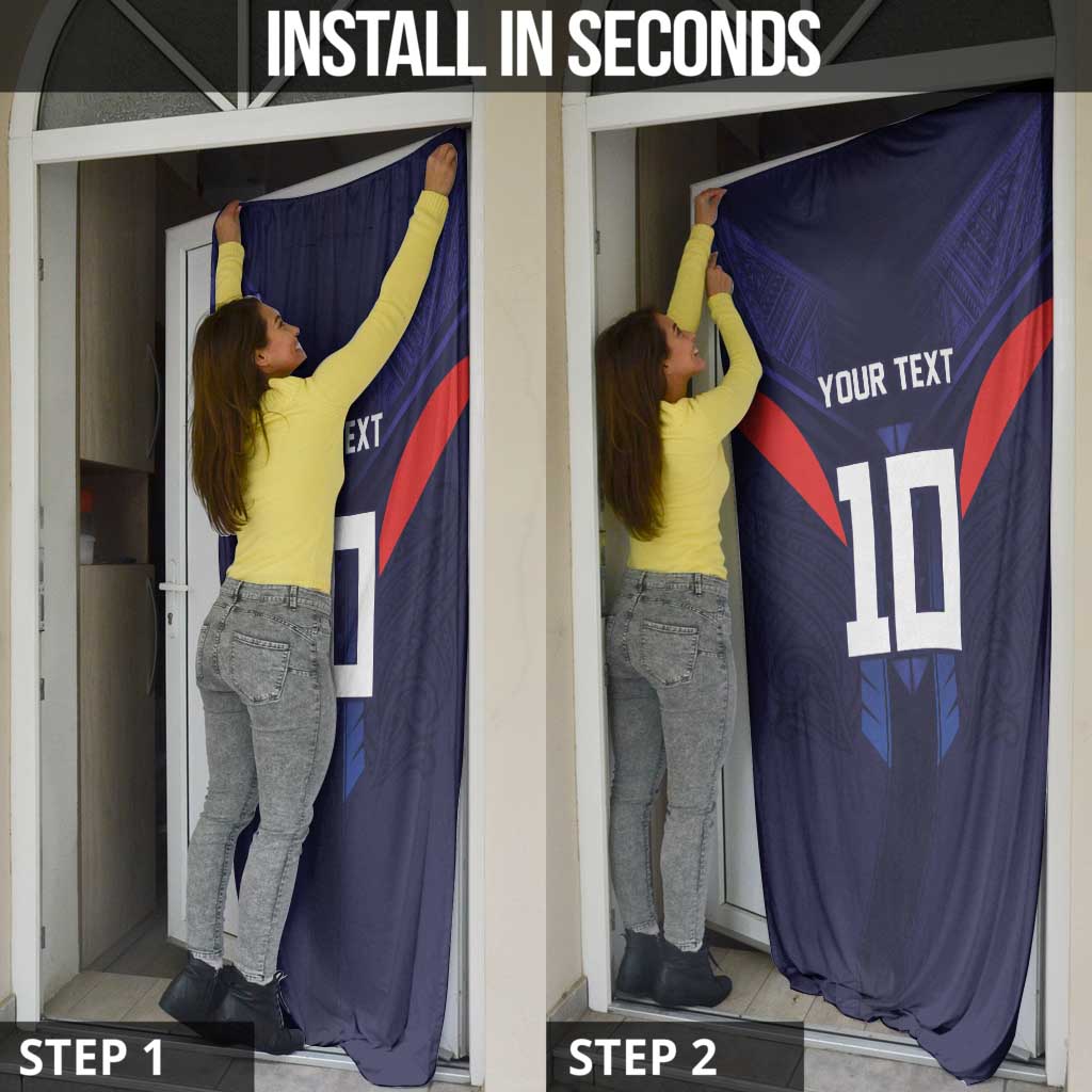 Custom Rugby Samoa Door Cover Siva Tau Spirit Sporty Vibes LT03 - Polynesian Pride