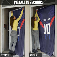 Custom Rugby Samoa Door Cover Siva Tau Spirit Sporty Vibes LT03 - Polynesian Pride