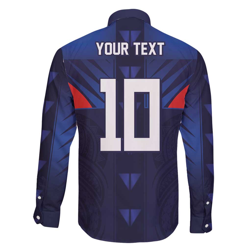 Custom Rugby Samoa Family Matching Long Sleeve Bodycon Dress and Hawaiian Shirt Siva Tau Spirit Sporty Vibes - Polynesian Pride