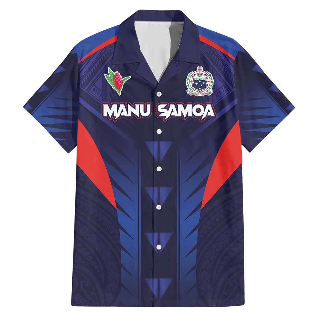 Custom Rugby Samoa Family Matching Mermaid Dress and Hawaiian Shirt Siva Tau Spirit Sporty Vibes - Polynesian Pride