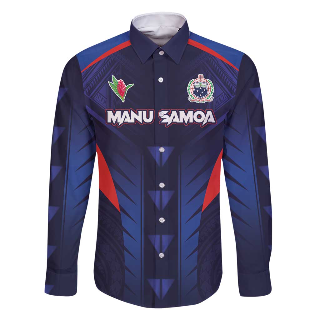 Custom Rugby Samoa Family Matching Off Shoulder Maxi Dress and Hawaiian Shirt Siva Tau Spirit Sporty Vibes - Polynesian Pride