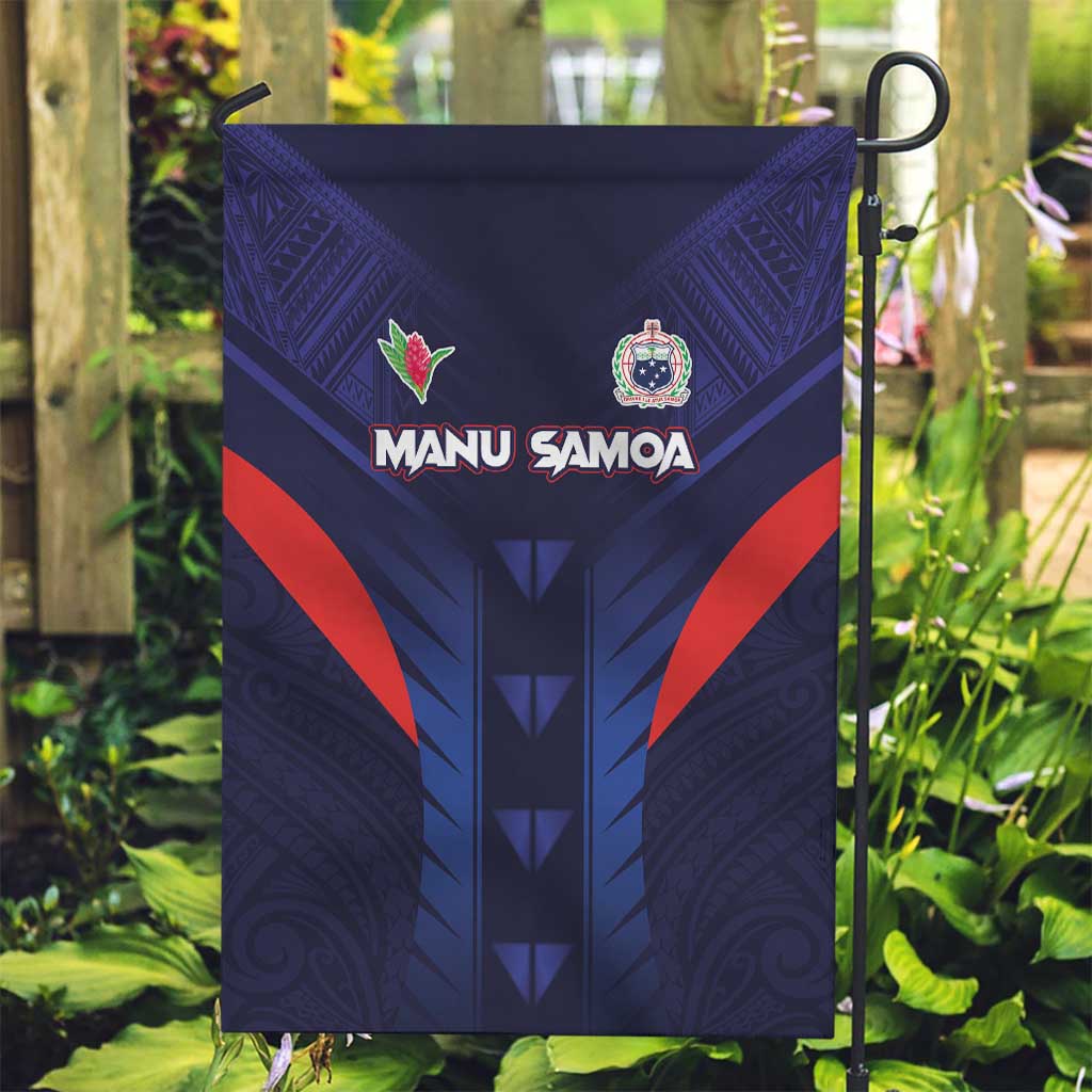 Rugby Samoa Garden Flag Siva Tau Spirit Sporty Vibes - Polynesian Pride