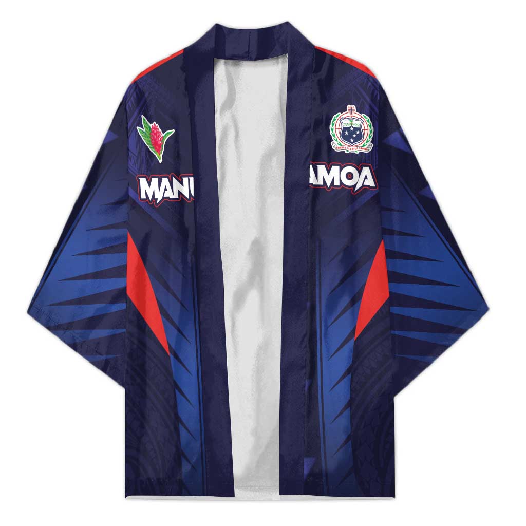Custom Rugby Samoa Kimono Siva Tau Spirit Sporty Vibes LT03 Unisex Navy - Polynesian Pride