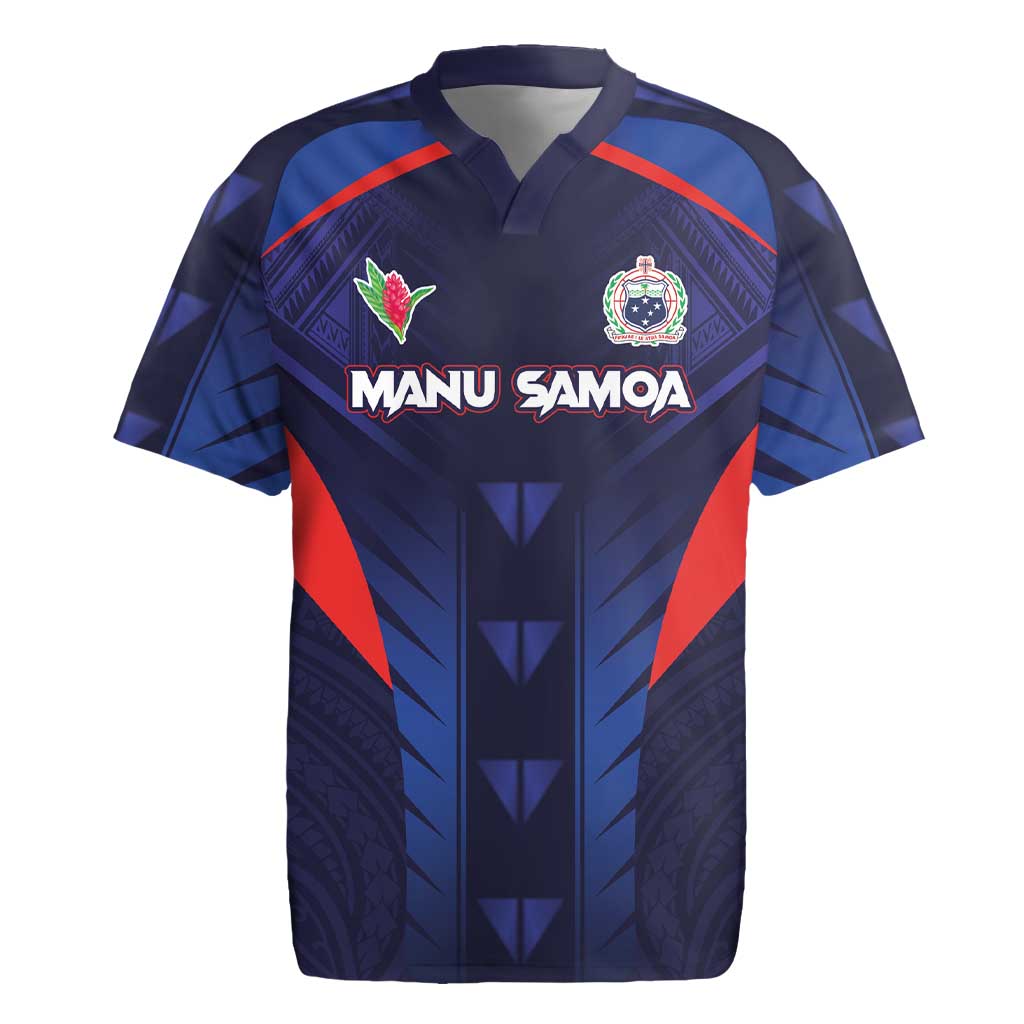 Custom Rugby Samoa Rugby Jersey Siva Tau Spirit Sporty Vibes LT03 Navy - Polynesian Pride