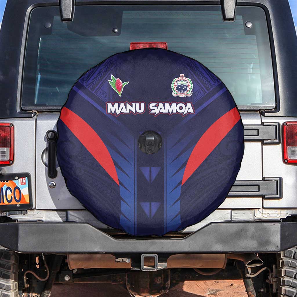 Rugby Samoa Spare Tire Cover Siva Tau Spirit Sporty Vibes - Polynesian Pride