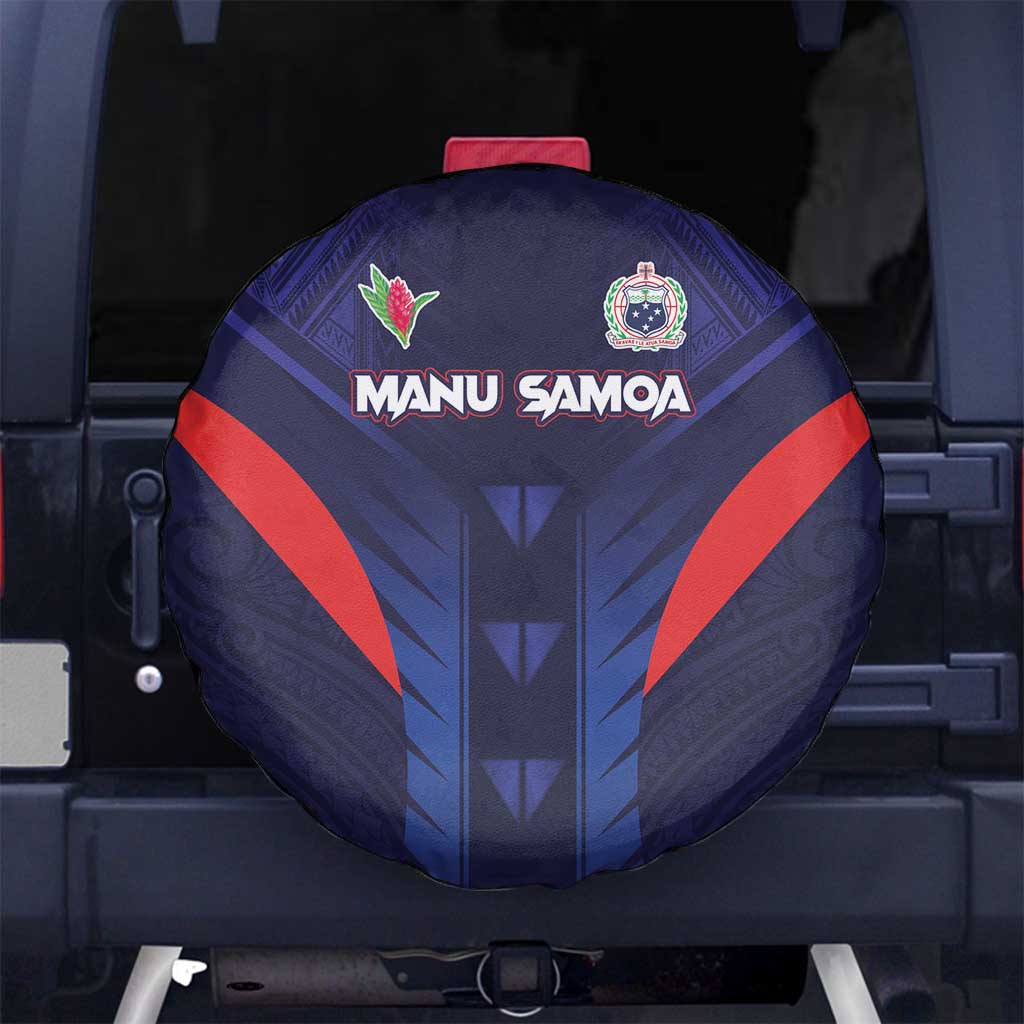 Rugby Samoa Spare Tire Cover Siva Tau Spirit Sporty Vibes - Polynesian Pride