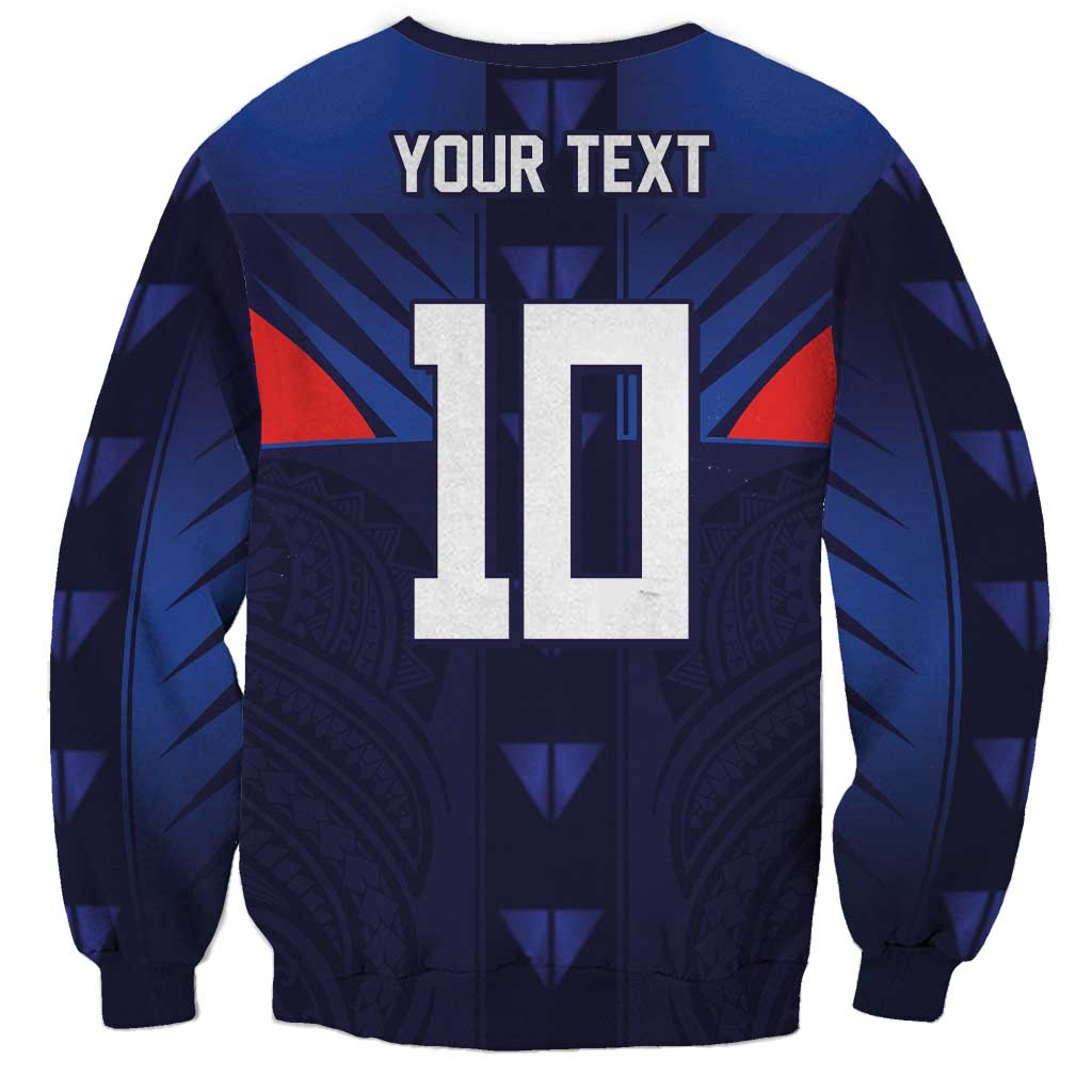 Custom Rugby Samoa Sweatshirt Siva Tau Spirit Sporty Vibes LT03 - Polynesian Pride