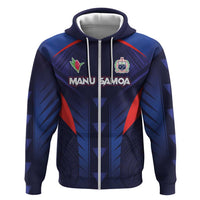 Custom Rugby Samoa Zip Hoodie Siva Tau Spirit Sporty Vibes - Polynesian Pride