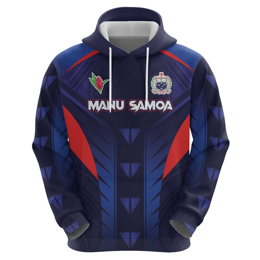 Custom Rugby Samoa Zip Hoodie Siva Tau Spirit Sporty Vibes - Polynesian Pride