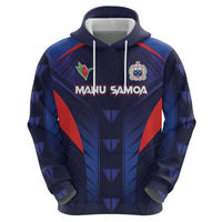 Custom Rugby Samoa Zip Hoodie Siva Tau Spirit Sporty Vibes - Polynesian Pride