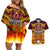 PNG Port Moresby Vipers Rugby Couples Matching Off Shoulder Short Dress and Hawaiian Shirt Fire Vipers Mix PNG Bird Polynesian Tattoo LT03 Yellow - Polynesian Pride
