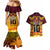 Custom PNG Port Moresby Vipers Rugby Couples Matching Mermaid Dress and Hawaiian Shirt Fire Vipers Mix PNG Bird Polynesian Tattoo LT03 - Polynesian Pride