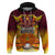 Custom PNG Port Moresby Vipers Rugby Hoodie Fire Vipers Mix PNG Bird Polynesian Tattoo LT03 Pullover Hoodie Yellow - Polynesian Pride