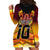 Custom PNG Port Moresby Vipers Rugby Hoodie Dress Fire Vipers Mix PNG Bird Polynesian Tattoo LT03 - Polynesian Pride